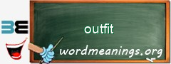 WordMeaning blackboard for outfit